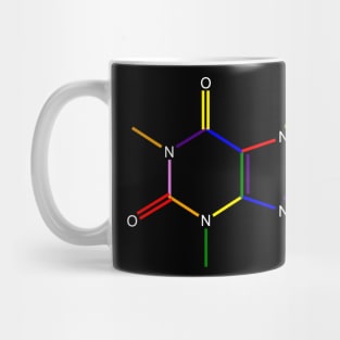 Caffeine Rainbow Molecule Chemistry Mug